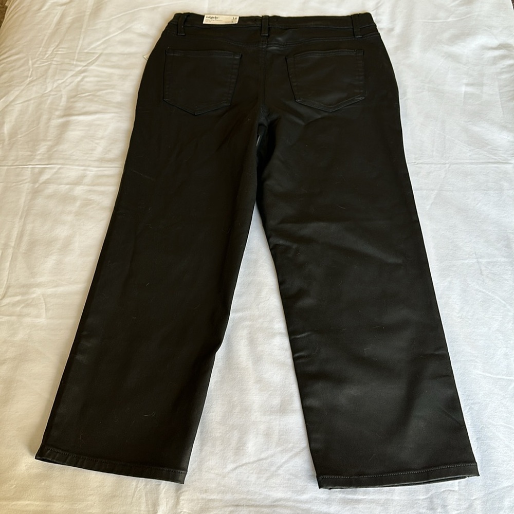 14S Edgely faux leather stretch crop jeans - Picture 3 of 6